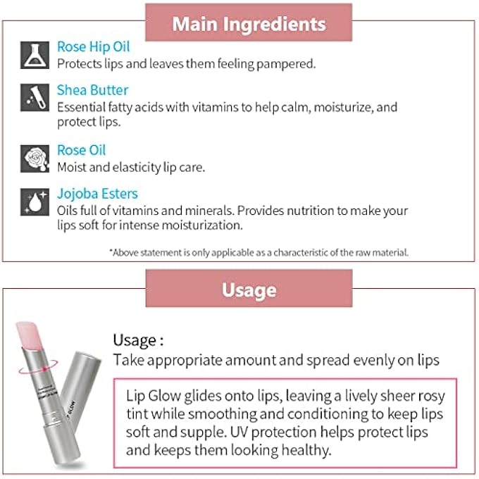 ATOMY LIP GLOW 3.3G X 2 EA - MOISTURIZING LIP CARE TREATMENT BALM WITH NATURAL PINK COLOR - Image 4